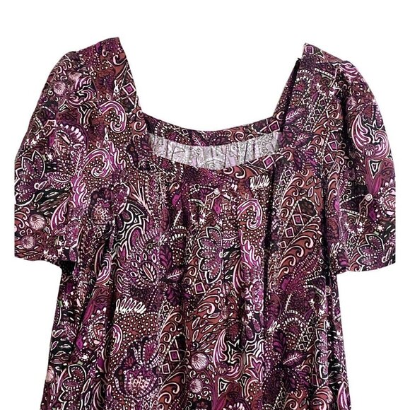 Anthropologie Lisabetta Maxi Printed‎ Dress Size M, paisely print, Wine, NWT - Picture 10 of 12